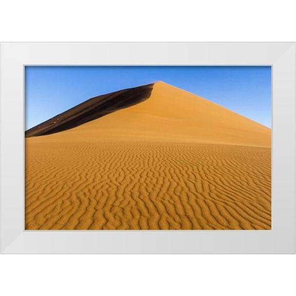 Young, Bill 14x11 White Modern Wood Framed Museum Art Print Titled - Namibia, Namib-Naukluft NP Patterns in sand dune