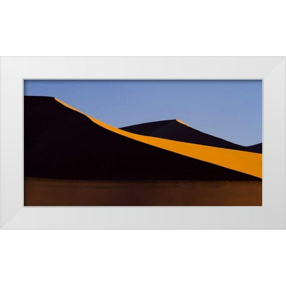 Young, Bill 18x11 White Modern Wood Framed Museum Art Print Titled - Namibia, Namib-Naukluft NP Abstract of sand dune