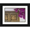 thumbnail image 1 of Young, Bill 18x13 Black Ornate Wood Framed with Double Matting Museum Art Print Titled - Greece, Hora Wooden doorway and bougainvillea, 1 of 4