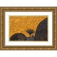 thumbnail image 1 of Young, Bill 18x13 Gold Ornate Wood Framed with Double Matting Museum Art Print Titled - South Africa Quiver trees and boulders, 1 of 4