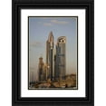thumbnail image 1 of Young, Bill 23x32 Black Ornate Wood Framed with Double Matting Museum Art Print Titled - UAE, Dubai Towers along Sheik Zayed Road, 1 of 4