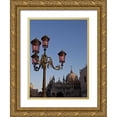thumbnail image 1 of Young, Bill 25x32 Gold Ornate Wood Framed with Double Matting Museum Art Print Titled - Italy, Venice Ornate lamp on St Marks Square, 1 of 4