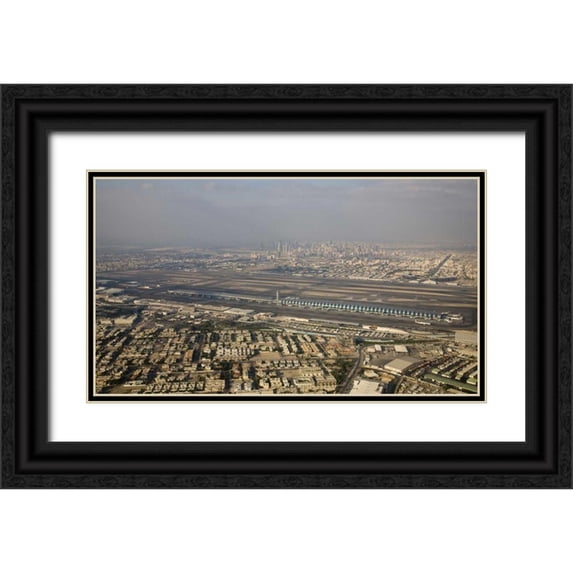 Young, Bill 32x20 Black Ornate Wood Framed with Double Matting Museum Art Print Titled - UAE, Dubai Dubai International Airport