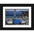 thumbnail image 1 of Young, Bill 32x23 Black Ornate Wood Framed with Double Matting Museum Art Print Titled - Greece, Santorini Balcony overlooking Aegean Sea, 1 of 4
