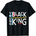 thumbnail image 1 of Young Black King African American Kids Graphic T-Shirt, 1 of 5