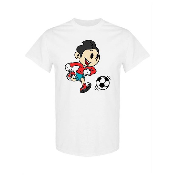 Young Boy Playing Soccer T-Shirt Women -SPIdeals Designs, Female 5X-Large