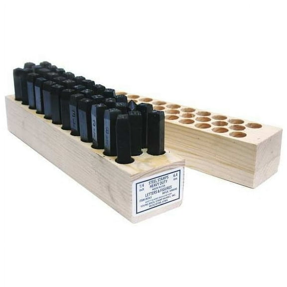Young Bros Stamp Works Hand Stamp Kit, Letter/Number Set 08363