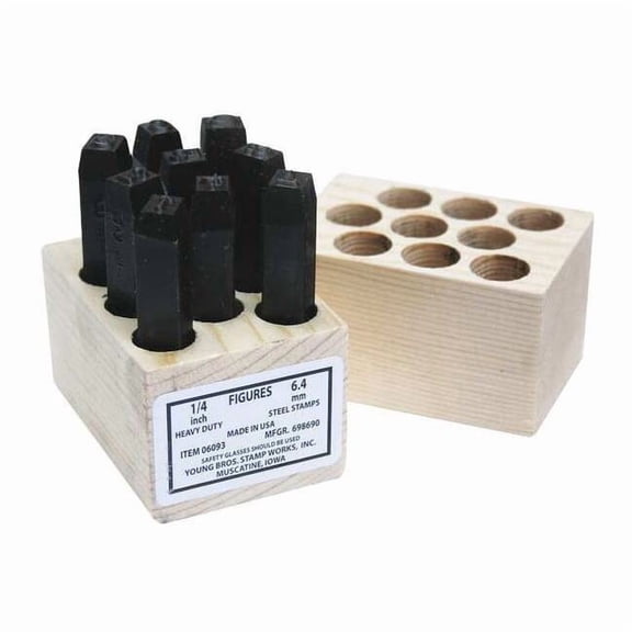 Young Bros Stamp Works Hand Stamp Kit, Number Set 10093