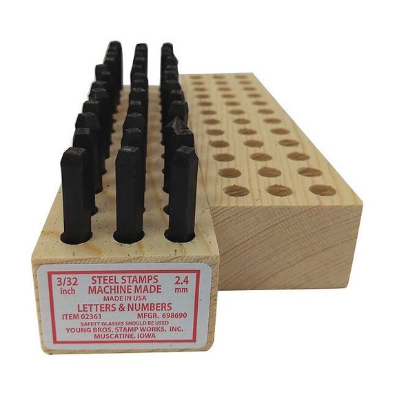 Young Bros Stamp Works Hand Stamp Kit, Letter/Number Set 02361