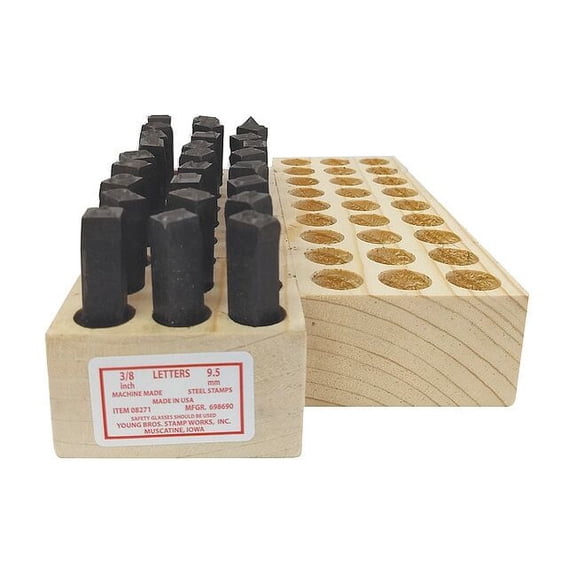 Young Bros Stamp Works Hand Stamp Kit, Letter Set 08271