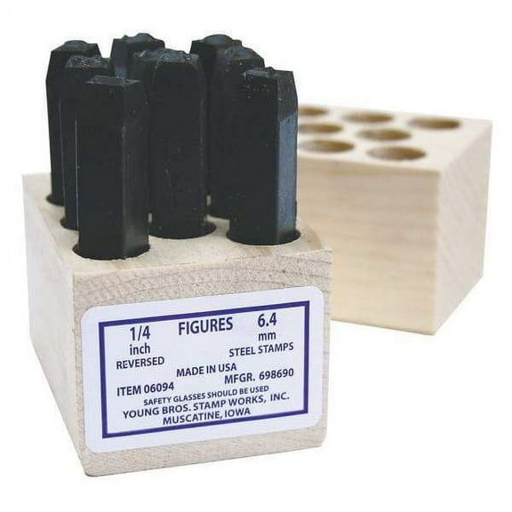 Young Bros Stamp Works Hand Stamp Kit, Number Set 01094