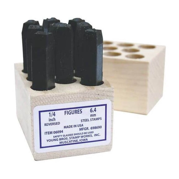 Young Bros Stamp Works Hand Stamp Kit, Number Set 06094