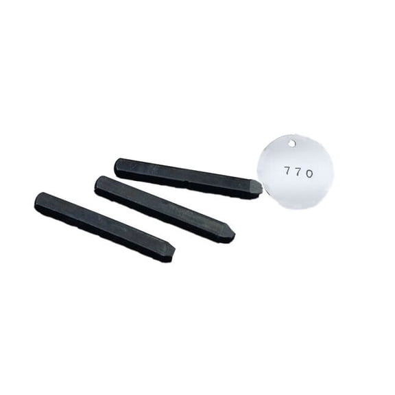 Young Bros Stamp Works Steel Stamps Set,2-3/8" Shank L,Steel, 3271 03271
