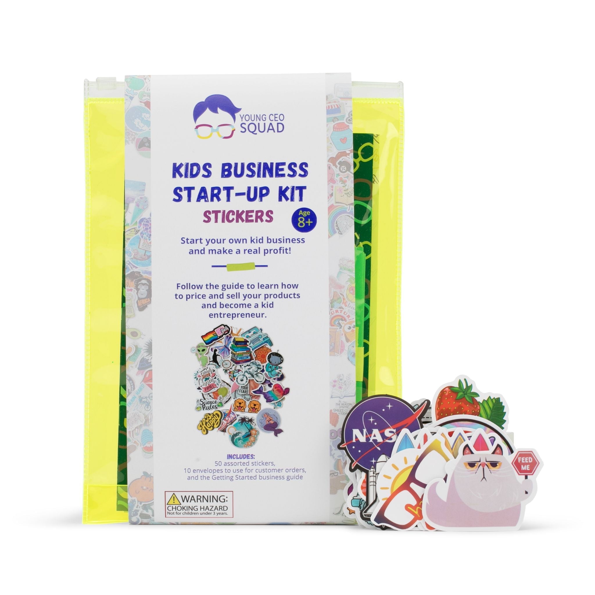 Young CEO Squad Kids Business Start-Up Kits Entrepreneur Sticker Business Art & Craft Kits 50 Piece