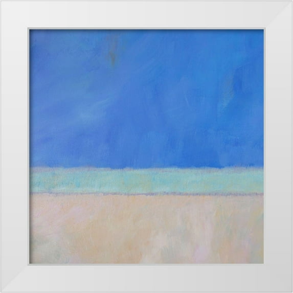 Young, Carol 12x12 White Modern Wood Framed Museum Art Print Titled - Wintergreen Sea I