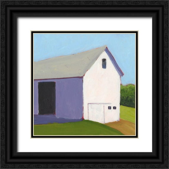 Young, Carol 26x26 Black Ornate Wood Framed with Double Matting Museum Art Print Titled - Bucolic Structure I