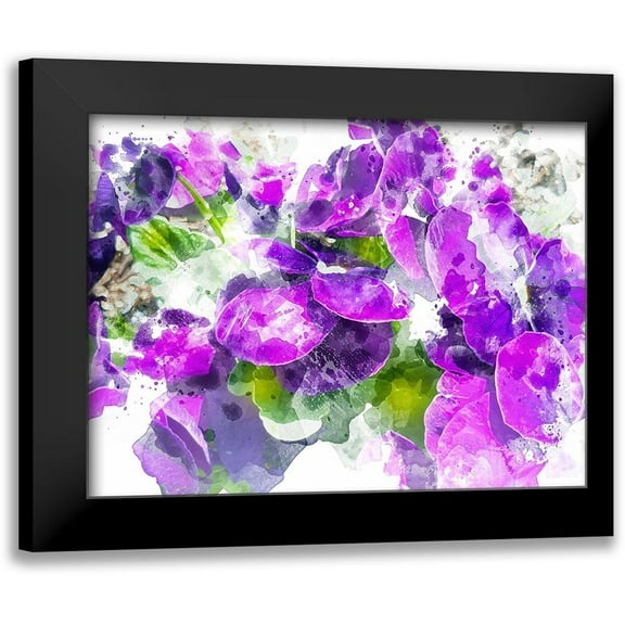 Young, Chamira 14x12 Black Modern Framed Museum Art Print Titled - Floral in Bloom X