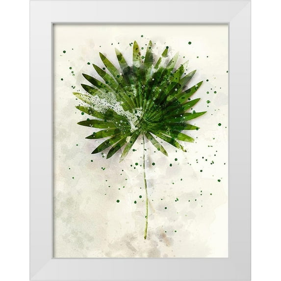 Young, Chamira 25x32 White Modern Wood Framed Museum Art Print Titled - Single Palm
