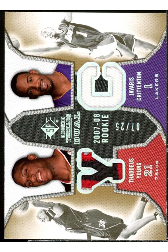 Young/Crittenton Card 2007-08 SP Rookie Threads Rookie Threads Patch Dual #YC