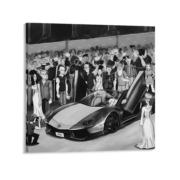 Young Dolph Poster Rapper Hiphop Music Album Cover Canvas Art Poster-Rich Slave (Deluxe) Posters Wall Art Painting Canvas Gift Living Room Prints Bedroom Decor Poster Artworks 20x20inch(50x50cm)