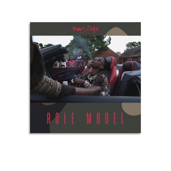 Young Dolph Poster Rapper Hiphop Music Album Cover Canvas Art Poster-Role Model Poster Cool Artworks Painting Wall Art Canvas Prints Hanging Picture Home Decor Posters Gift 12x12inch(30x30cm)