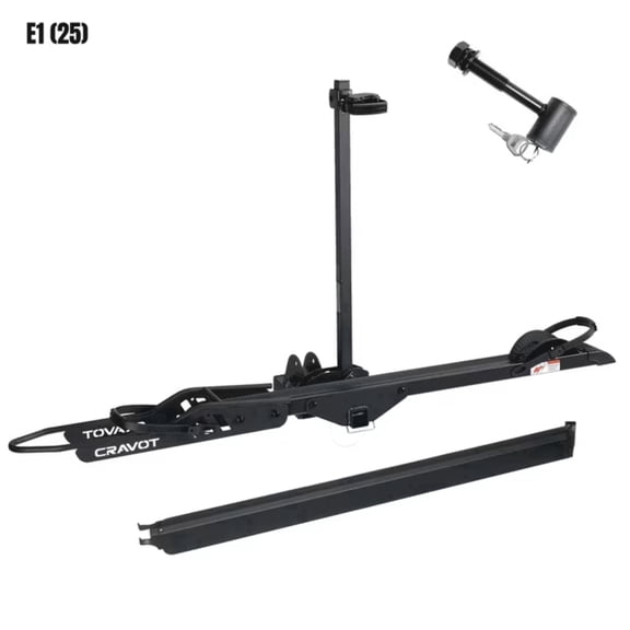 CRAVOT Foldable Hitch Bike Rack for 1 E-Bike, 100 lbs Capacity, Fits 2" Receiver & 5" Fat Tires