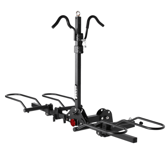 2-Bike Hitch Rack with Lock, 200 LBS Capacity Folding E-Bike Carrier for 2" Receiver