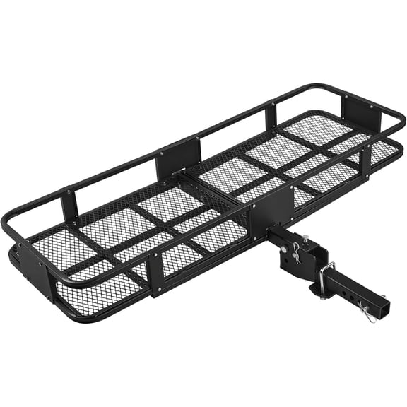 Young Steel Folding Cargo Rack 500lbs 60"x20"x6" Heavy-Duty for RV/SUV 2" Hitch Receiver