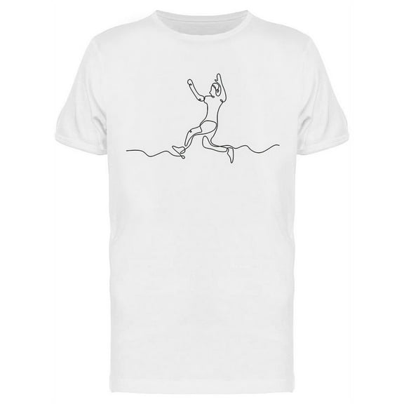 Young Energetic Athlete Exercise T-Shirt Men -Image by Shutterstock, Male Medium