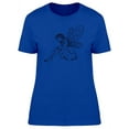 thumbnail image 1 of Young Fairy Sitting Silhouette T-Shirt Women -Image by Shutterstock, Female x-Large, 1 of 2