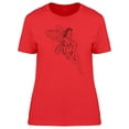 thumbnail image 1 of Young Fairy Thinking Silhouette T-Shirt Women -Image by Shutterstock, Female Medium, 1 of 2