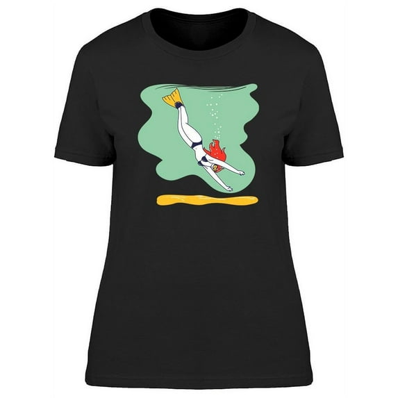 Young Female Diver T-Shirt Women -Image by Shutterstock, Female Medium