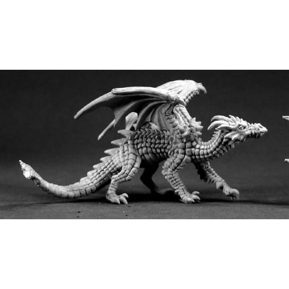 Young Fire Dragon Miniature 25mm Heroic Scale Dark Heaven Legends Reaper Miniatures