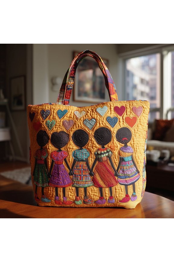 Young Future Quilted Tote Bag,Handmade Patchwork Tote,Women Shoulder Bag,Gift For Her