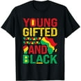 thumbnail image 1 of Young Gifted And Black Girls Kids Black History Melanin T-Shirt, 1 of 4