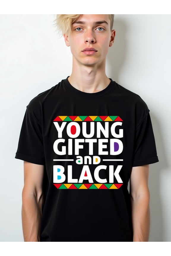 Young Gifted & Black Tee Men graphic t shirts black limited edition graphic Soft and comfortable Unique Design Unisex Shirt Short Sleeve tshirts