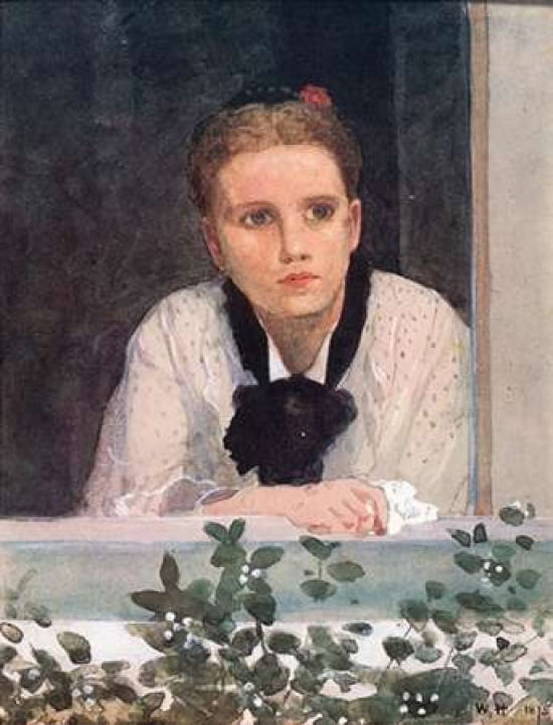 Young Girl At Window Canvas Art - Winslow Homer (22 x 28)