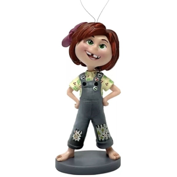 Young Girl Ellie Carl Fredricksen Wife Custom PVC Ornament 4" UP Movie Figure Figurine Collectible