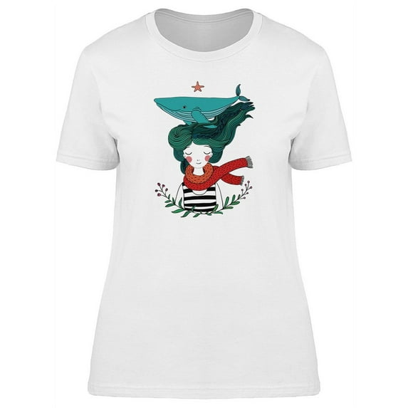 Young Girl Sailor With A Whale T-Shirt Women -Image by Shutterstock, Female Medium