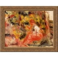 thumbnail image 1 of Young Girl Seated in a Garden 24x20 Gold Ornate Wood Framed Canvas Art by Renoir, Pierre Auguste, 1 of 2