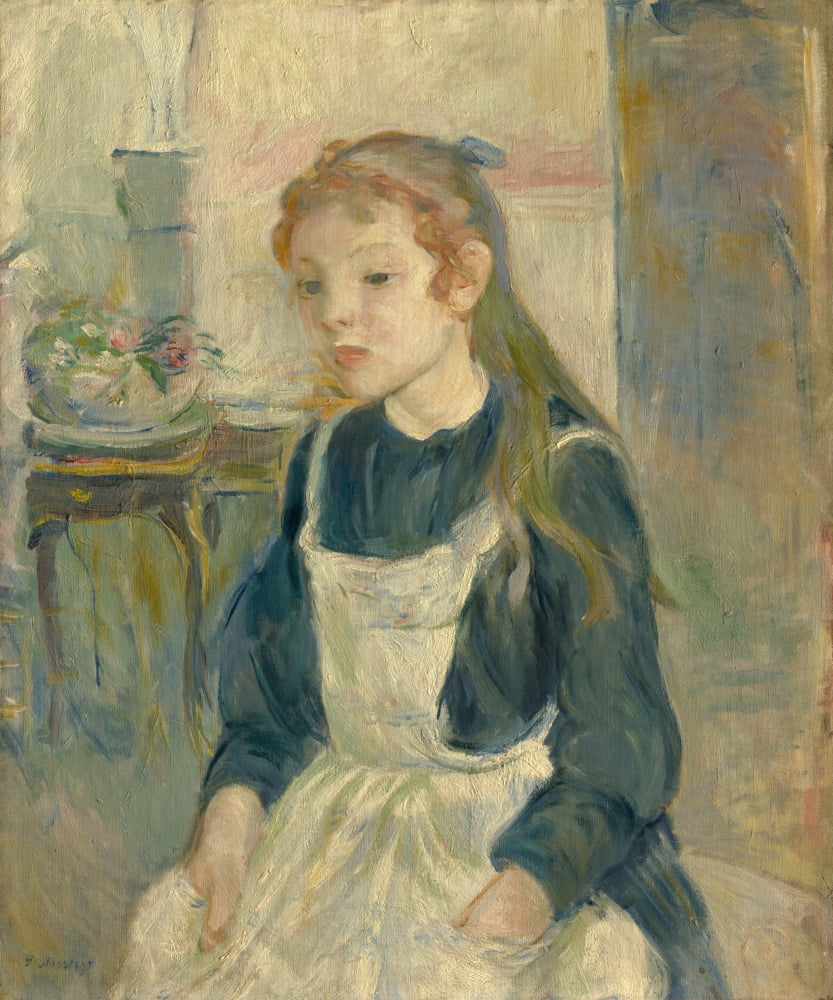 Young Girl With An Apron Canvas Art - (18 x 24)