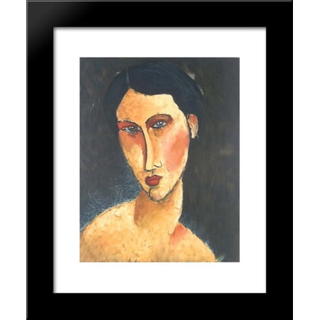 Young Girl with Blue Eyes 20x24 Framed Art Print by Modigliani, Amedeo