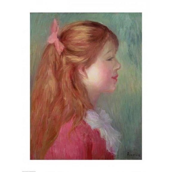 Young Girl with Long Hair in Profile 1890 Poster Print by Pierre-Auguste Renoir - 24 x 36 in. - Large