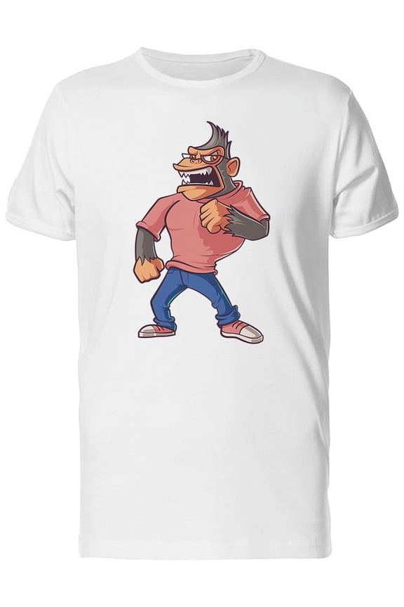 Young Gorilla Cartoon T-Shirt Men -Image by Shutterstock, Male Small