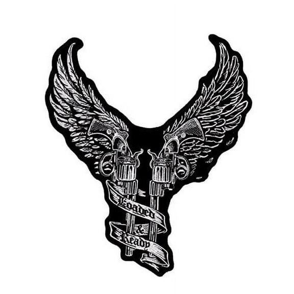 Young Guns Loaded & Ready Biker Embroidered Patch Iron Sew HLPM21052