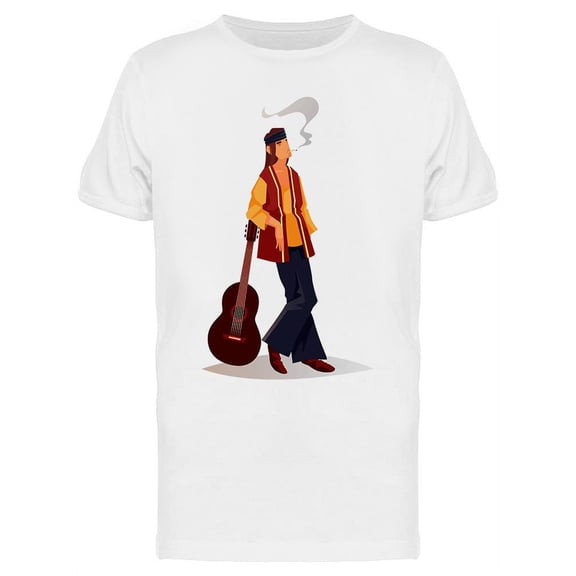 Young Guy With Long Hair T-Shirt Men -Image by Shutterstock, Male Medium