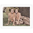 thumbnail image 1 of Young Hawaiian Sisters - Hula Dancers - Vintage Hand Colored Photograph c.1935 - Fine Art Matte Paper Print (Unframed) 18x24in, 1 of 4