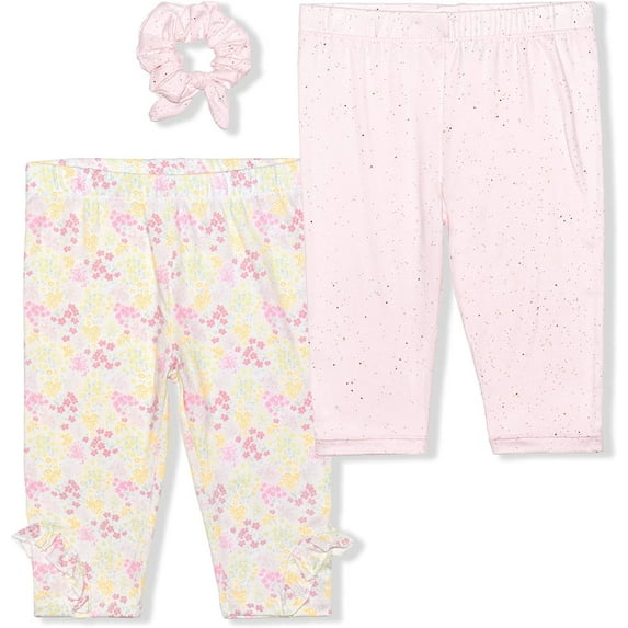 Young Hearts Girls Generic - 2 Pack Leggings with Scrunchie, 8-20