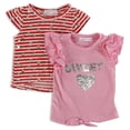 thumbnail image 1 of Young Hearts Toddler Girl 2Pk Short Sleeve Tops , Size 2T-4T, 1 of 7