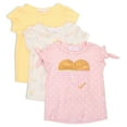 thumbnail image 1 of Young Hearts Toddler Girl 3Pk Short Sleeve Tees, Size 2T-4T, 1 of 10